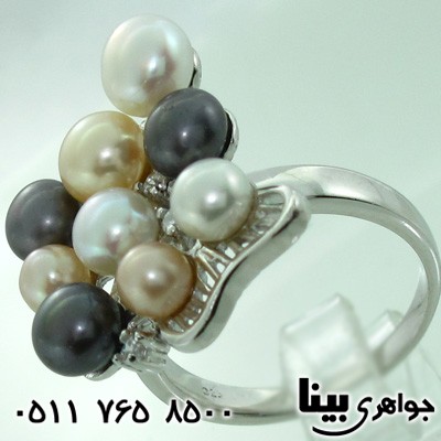 انگشتر مروارید زنانه 9 نگین