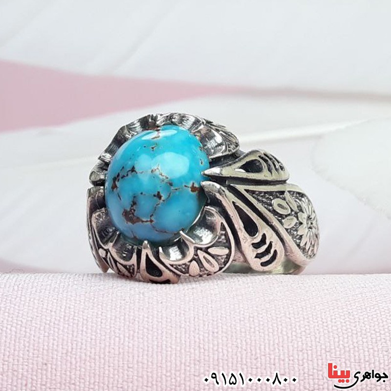 انگشتر فیروزه نیشابوری خاص و زیبا _کد:31915