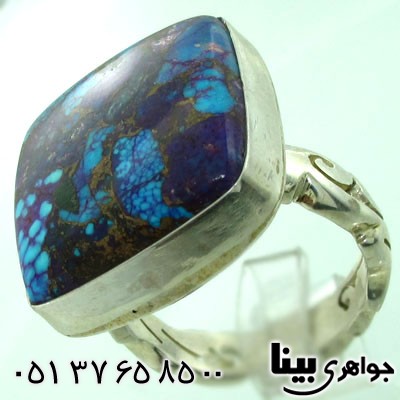 انگشتر فیروزه پیریتی هندوستان درشت مردانه
