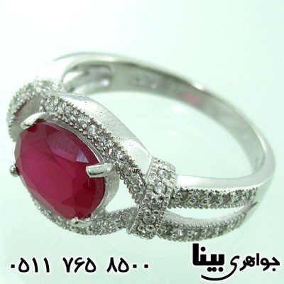 انگشتر ابسیدین زنانه یاقوتی چشمی