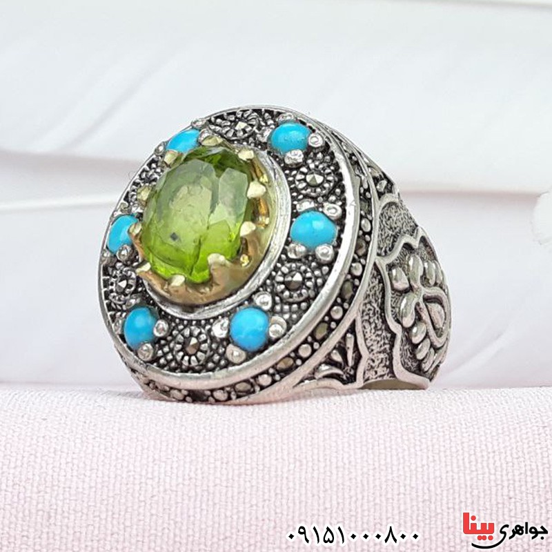 انگشتر چند جواهر مردانه فاخر و خاص _کد:32186