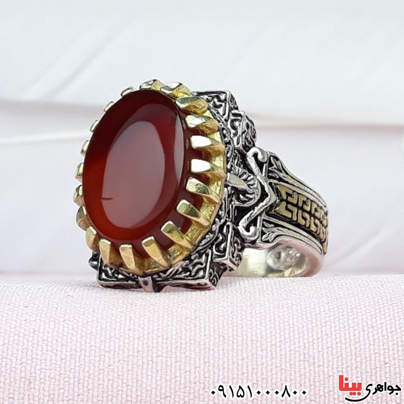 انگشتر عقیق یمنی کبدی مردانه خوشرنگ و عالی انگشتر عقیق یمنی کبدی مردانه خوشرنگ و عالی