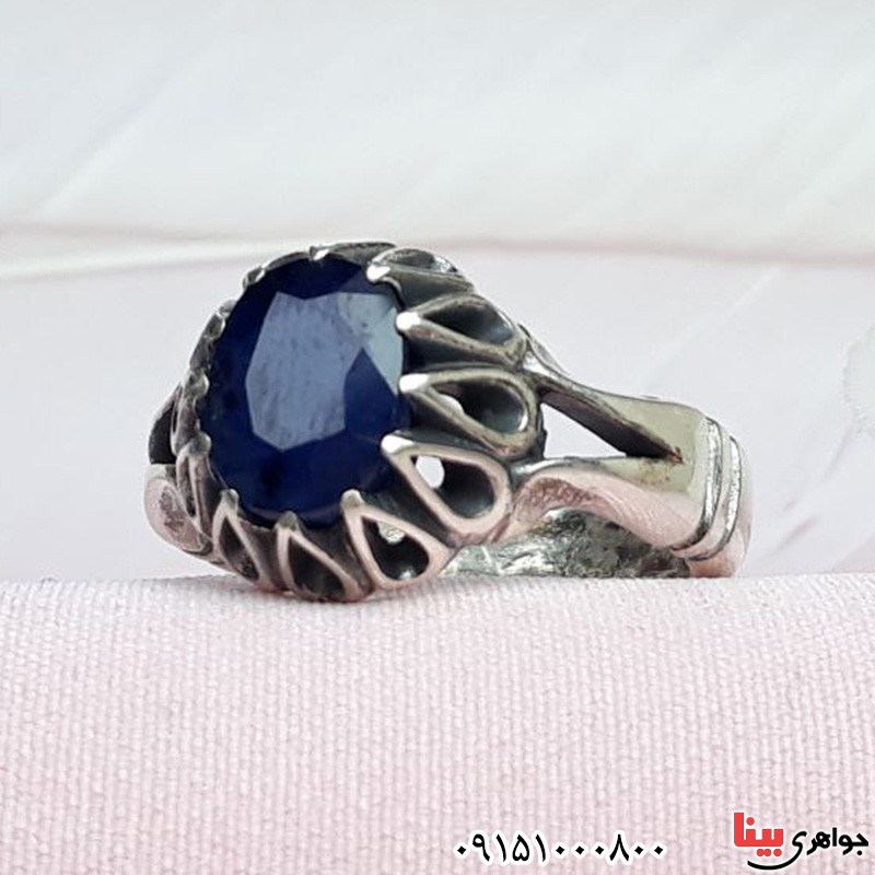 انگشتر یاقوت کبود مردانه خاص و شیک _کد:32207