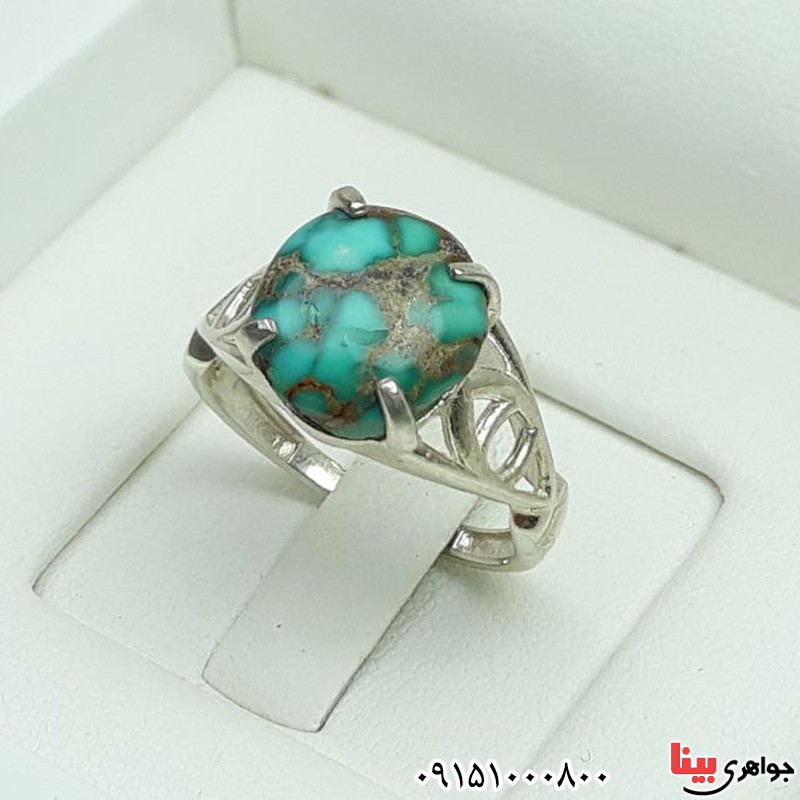 انگشتر فیروزه نیشابوری شجری خاص و زیبا _کد:32294