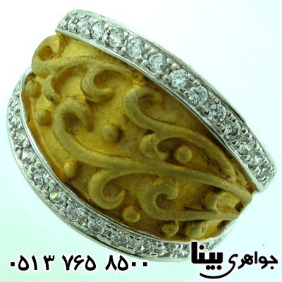 انگشتر نقره زنانه درشت نقش برجسته