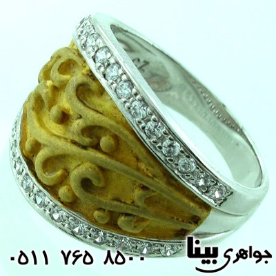 انگشتر نقره زنانه درشت نقش برجسته