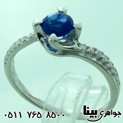 انگشتر ابسیدین زنانه کلاسیک طرح ایتالیایی چهار