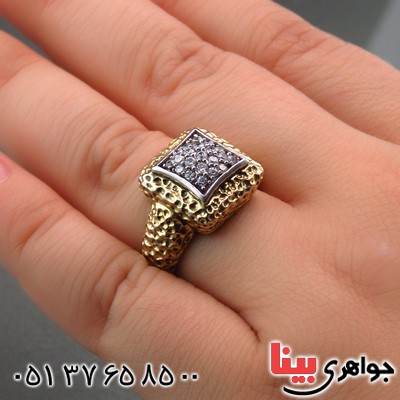 انگشتر نقره درشت زنانه