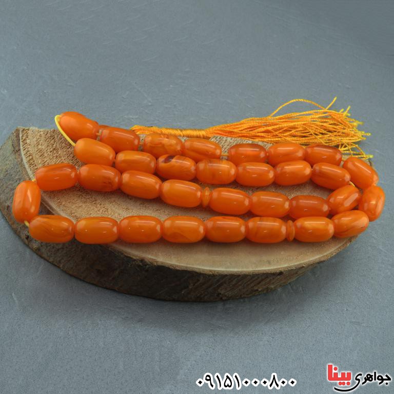 تسبیح کهربا 33 دانه ای درشت و بسیار خاص _کد:32545
