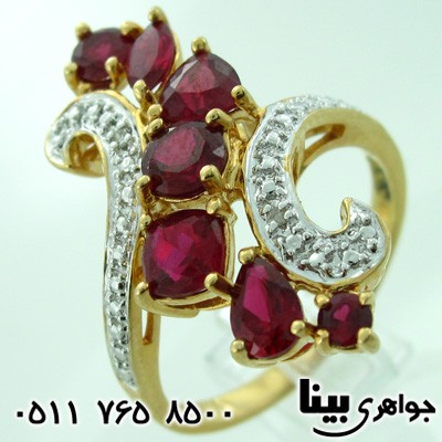 انگشتر نقره یاقوت سنتاتیک خوشرنگ سلطنتی