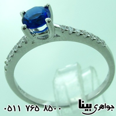 انگشتر ابسیدین زنانه کلاسیک طرح ایتالیایی پنج