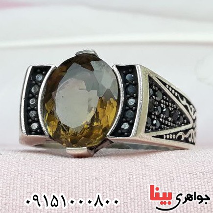 انگشتر الکساندریت بسیار شیک و زیبا با رکاب نگین میکرو _کد:32819