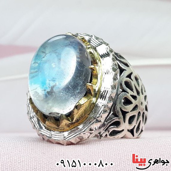 انگشتر چند جواهر دست ساز درشت و فاخر بسیار زیبا _کد:32862