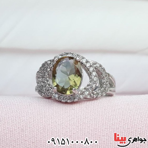 انگشتر الکساندریت رودیوم بسیار زیبا و شیک زنانه _کد:32970
