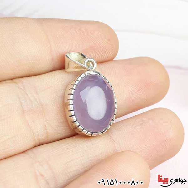 گردنبند عقیق یمنی سوسنی با قاب نقره دست ساز شیک _کد:33058