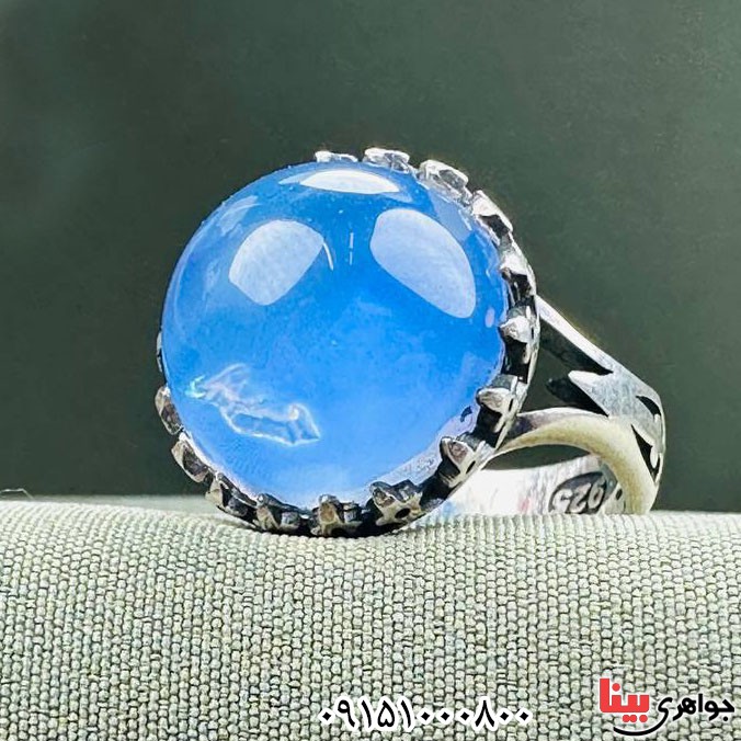 انگشتر یاقوت کبود استار بسیار شیک و خوشرنگ _کد:33233