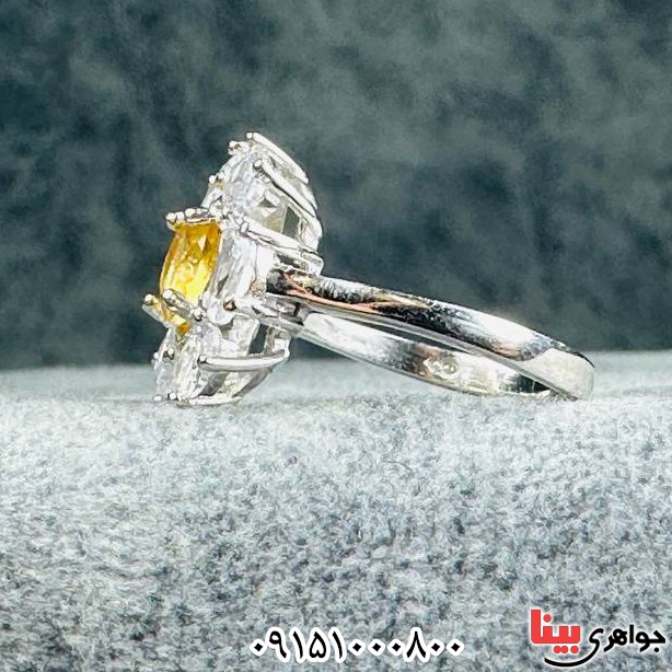 انگشتر سیترین زنانه خوشرنگ و بسیار زیبا _کد:33337