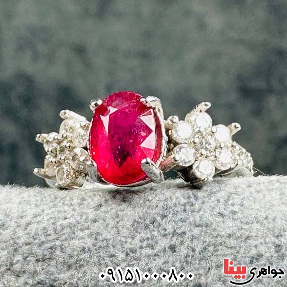 انگشتر یاقوت سرخ زنانه فاخر خاص و زیبا _کد:33339