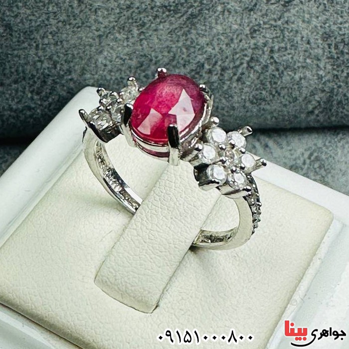 انگشتر یاقوت سرخ زنانه فاخر خاص و زیبا _کد:33339