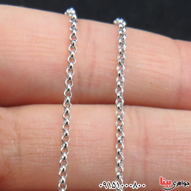زنجیر نقره آب رودیوم 45 سانتی _کد:33366