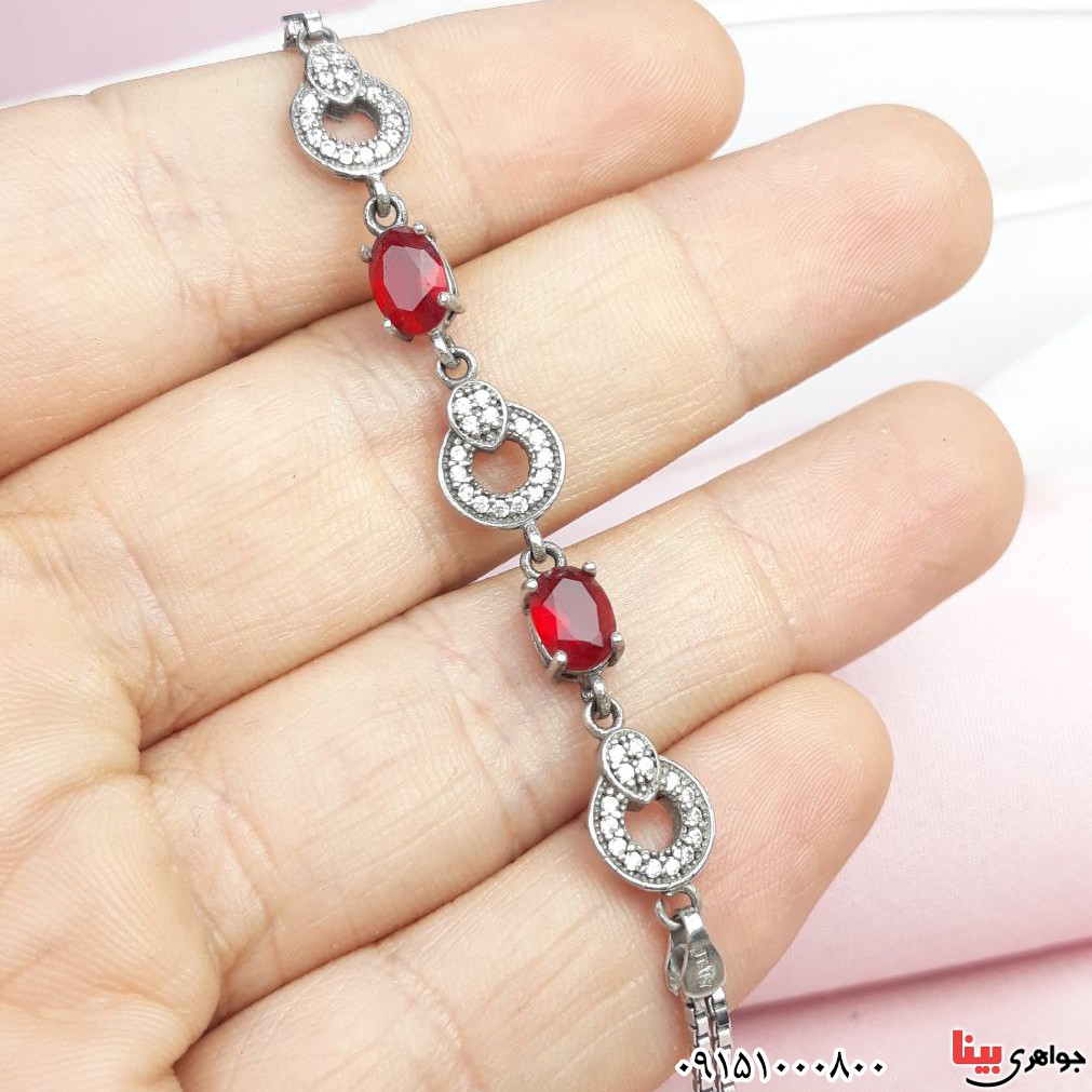 دستبند یاقوت سرخ بسیار زیبا _کد:33490