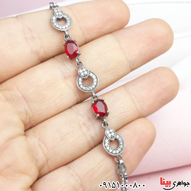 دستبند یاقوت سرخ بسیار زیبا _کد:33490
