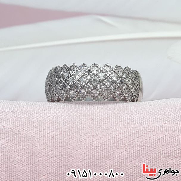 انگشتر نقره رودیوم اتمی بسیار زیبا و خاص _کد:33509