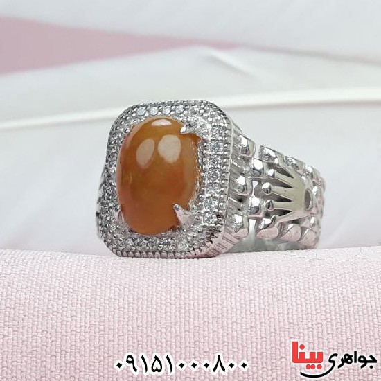 انگشتر اوپال رودیوم خاص و زیبا _کد:33510