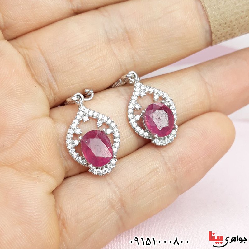 سرویس یاقوت سرخ زنانه رودیوم فاخر و شیک _کد:33583