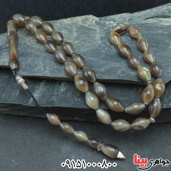 تسبیح استخوان شاخ بوفالو زیبا و خوش تراش _کد:33609