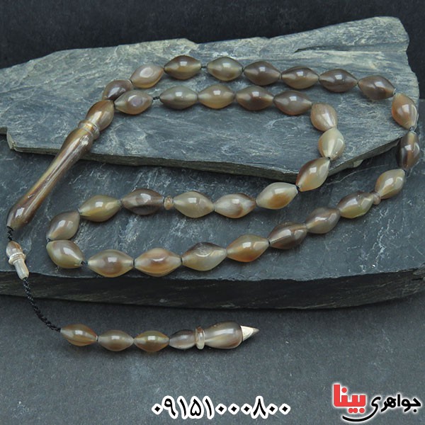 تسبیح استخوان شاخ بوفالو زیبا و خوش تراش _کد:33609