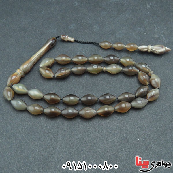 تسبیح استخوان شاخ بوفالو زیبا و خوش تراش _کد:33609