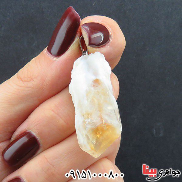 گردنبند سیترین ژئود زنانه زیبا _کد:33643