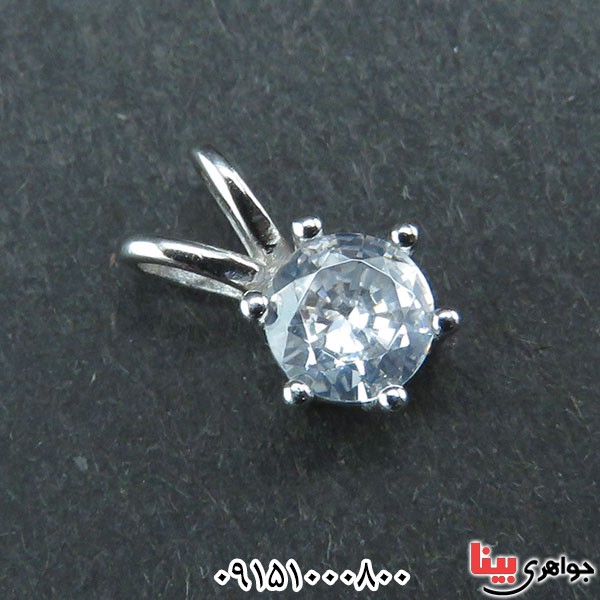 گردنبند نقره نگین صنعتی سیار زیبا و شیک _کد:33649