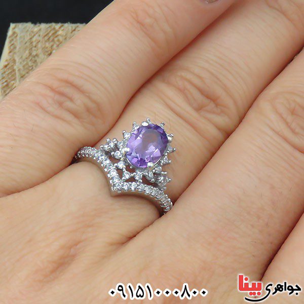 انگشتر آمتیست بسیار خوشرنگ و خاص _کد:33669