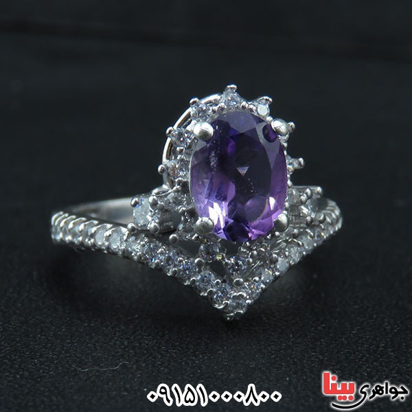 انگشتر آمتیست بسیار خوشرنگ و خاص _کد:33669