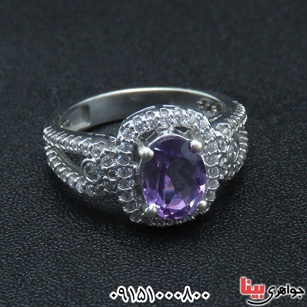 انگشتر آمتیست درخشنده و مدرن _کد:33671
