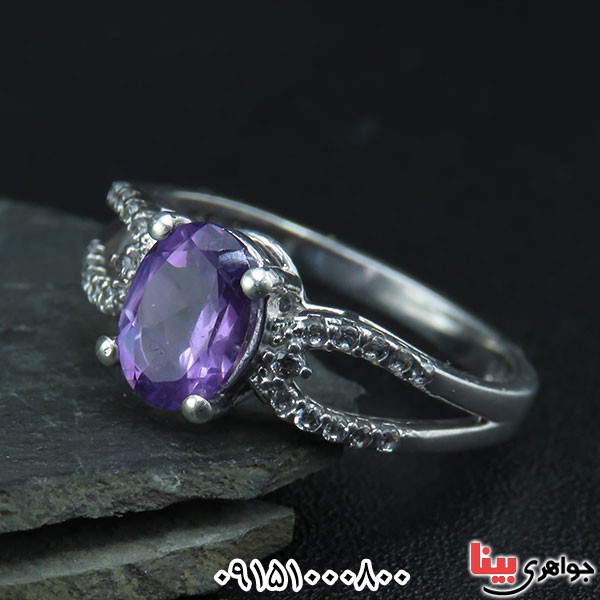 انگشتر آمتیست مدرن و زیبا _کد:33672