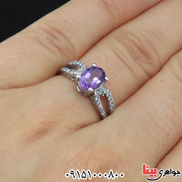 انگشتر آمتیست مدرن و زیبا _کد:33672