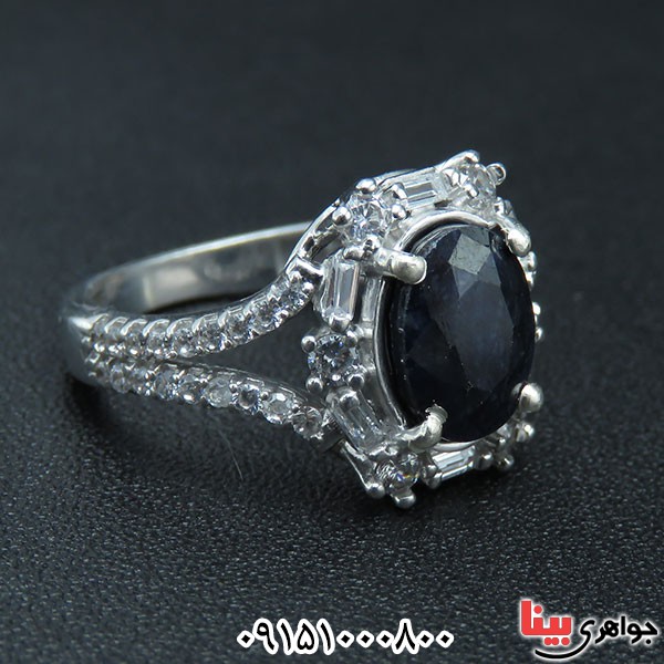 انگشتر یاقوت کبود بسیار خاص باکیفیت _کد:33673