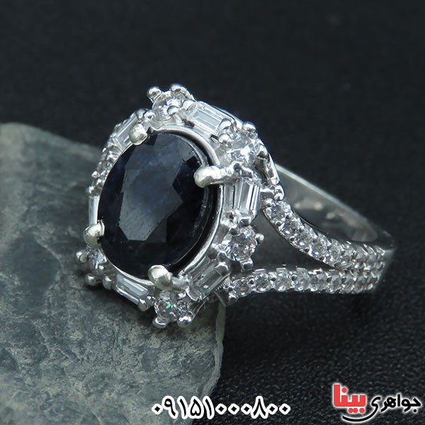 انگشتر یاقوت کبود بسیار خاص باکیفیت _کد:33673