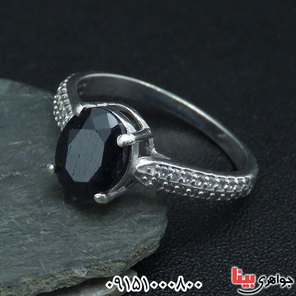 انگشتر یاقوت کبود درخشان و خوشرنگ _کد:33674
