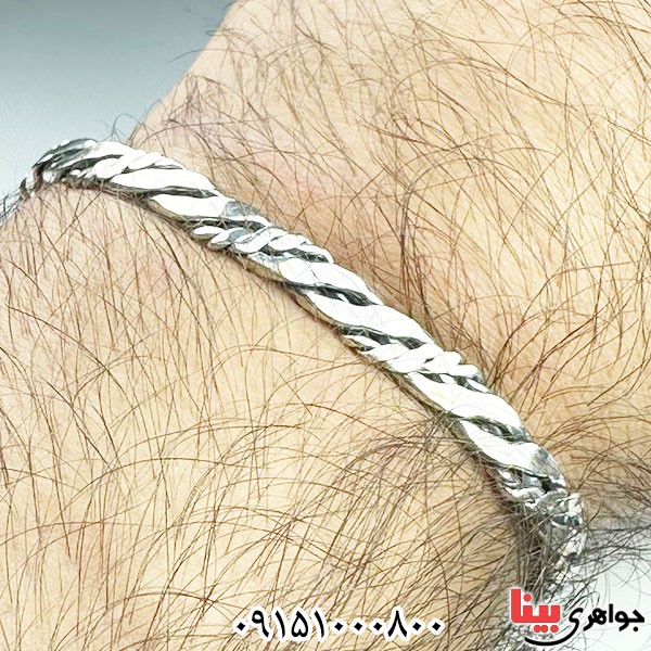 دستبند نقره چشم نواز و شیک _کد:33708