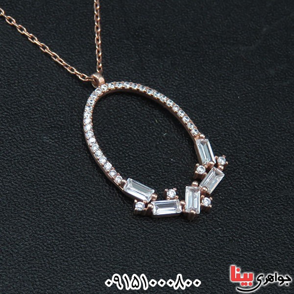 گردنبند نقره رزگلد زنانه بسیار زیبا و چشم گیر _کد:33739