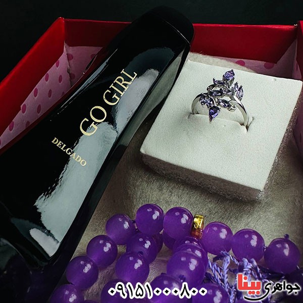 انگشتر آمتیست ،باکس خاص هدیه روز مادر بسیار زیبا _کد:33792