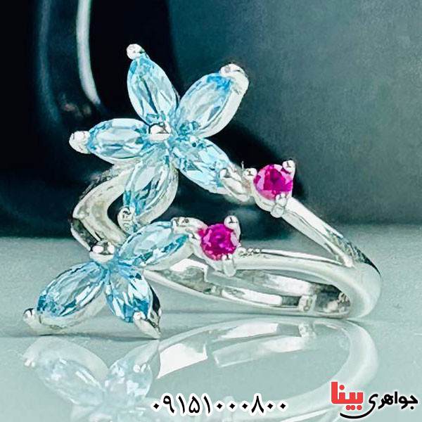 انگشتر توپاز ،باکس خاص هدیه روز مادر بسیار زیبا _کد:33796