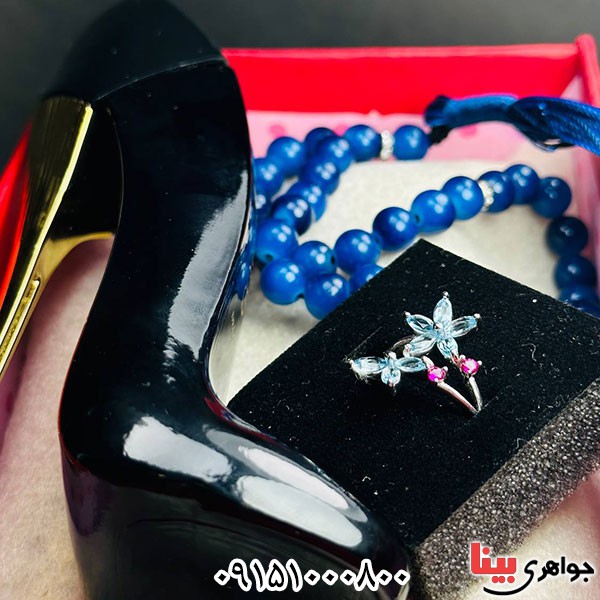 انگشتر توپاز ،باکس خاص هدیه روز مادر بسیار زیبا _کد:33796