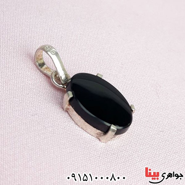 گردنبند عقیق سیاه (اونیکس) زنانه بسیار شکیل _کد:33834