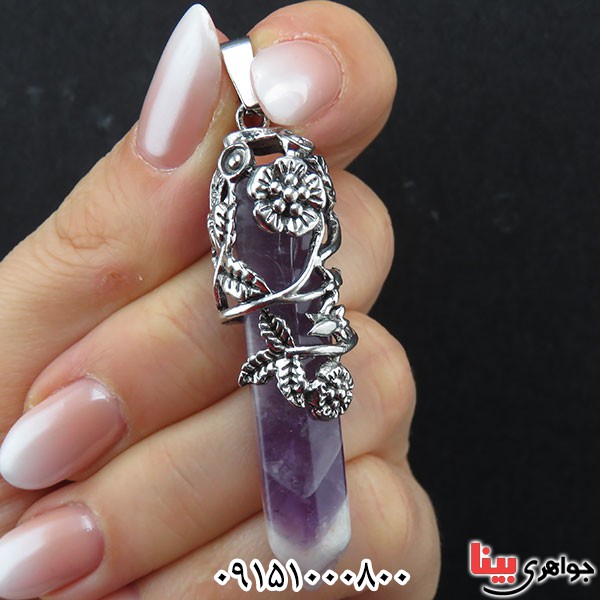 گردنبند آمتیست بسیار زیبا و شیک زنانه _کد:33863