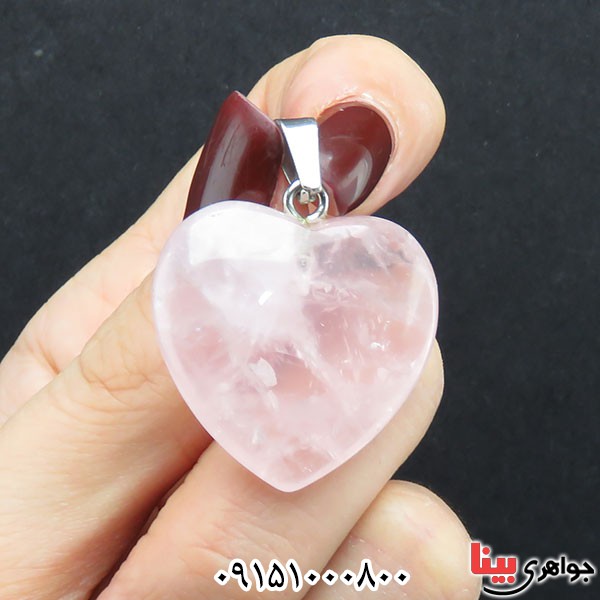 گردنبند کوارتز صورتی بسیار زیبا و شیک _کد:33868